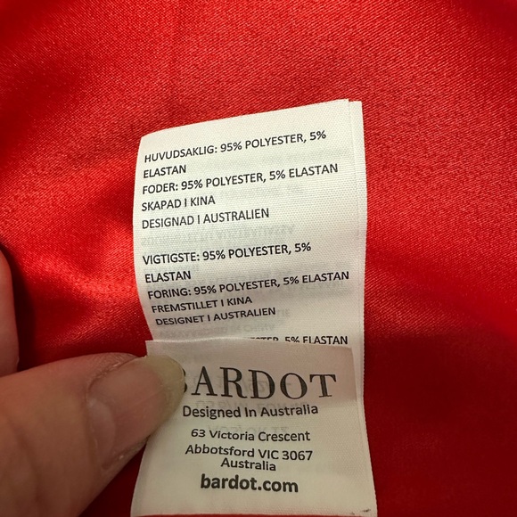 Bardot Red Dress - Picture 4 of 4